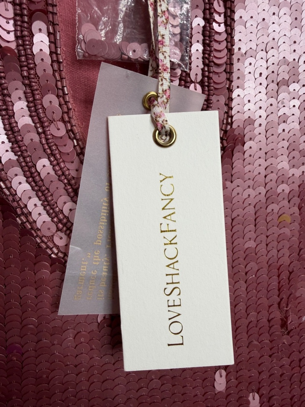 LoveShackFancy Devers Keyhole-Front Sequined Mini Dress. Size 2 - Picture 7 of 13